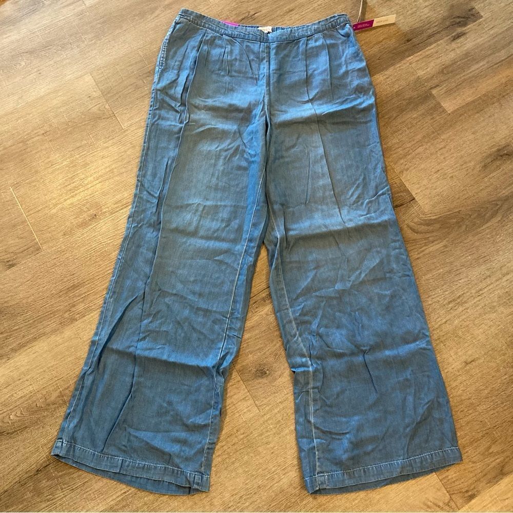 Merona Oversized Wide Leg chambray Pants NWT
